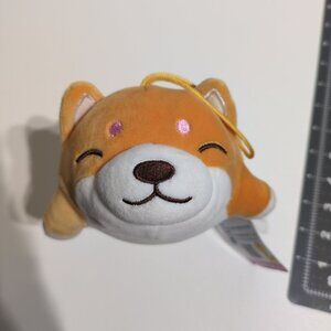 Shiba Inu Hanging Plush 11 Inch Smiling Stuffed Animal Embroidered